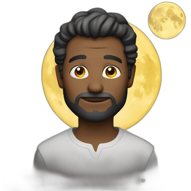 Hombre en la luna emoji
