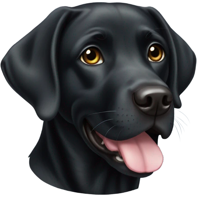 American Black Labrador female emoji