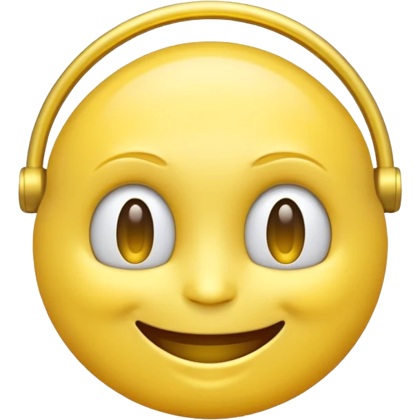 Creepy smile emoji with halo emoji