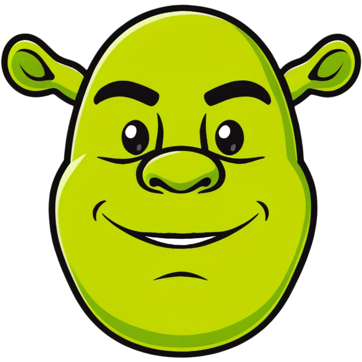 iconic Shrek face emoji