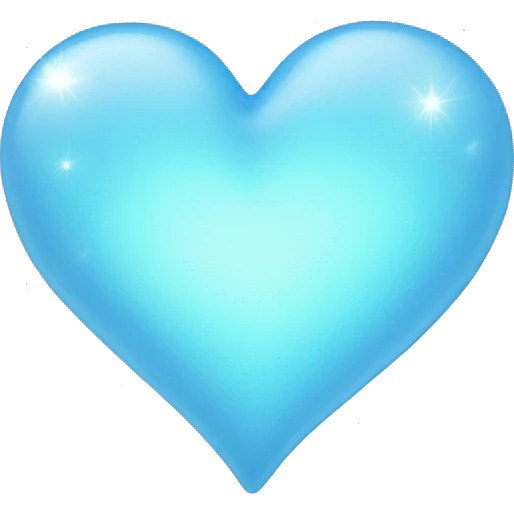 Sparkling pastel blue heart emoji