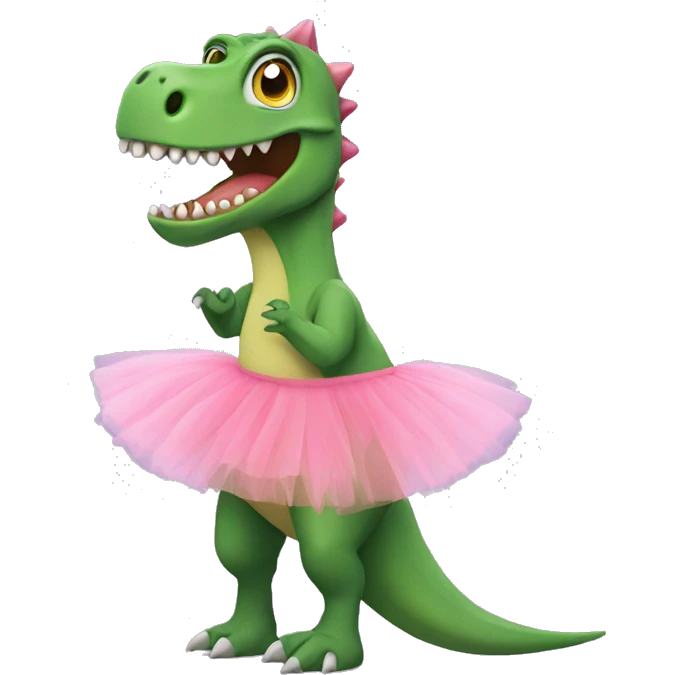 Dinosaur in a tutu emoji