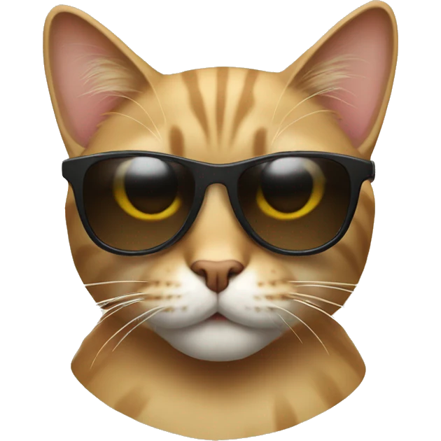 Cat with sunglasses emoji