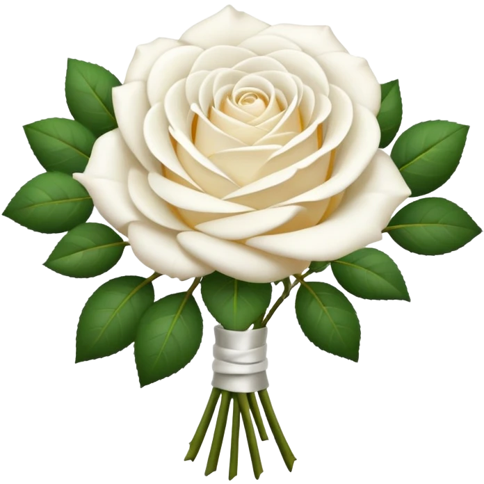 A white rose bouquet  emoji