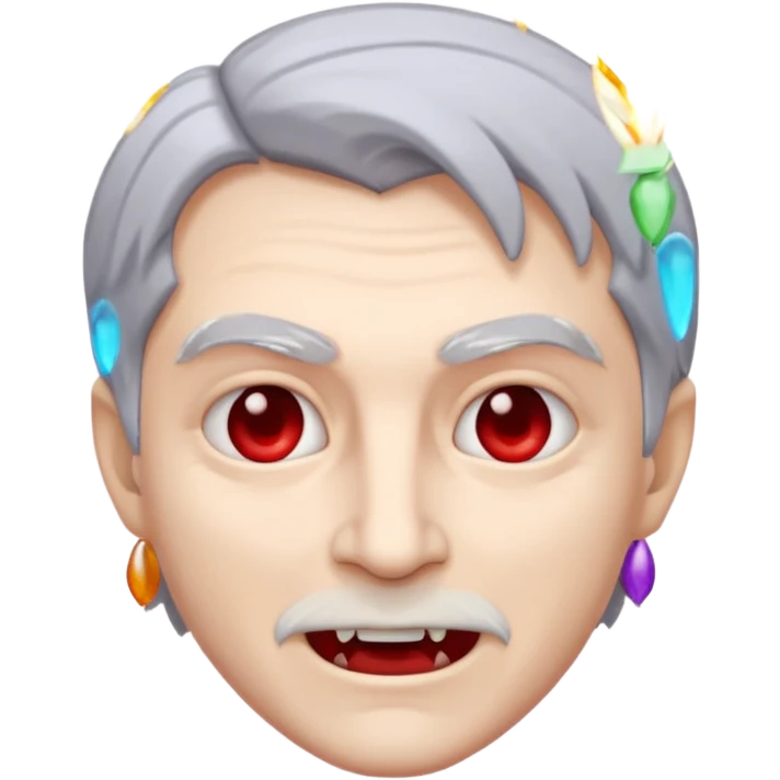 vampire emoji with gray hair emoji