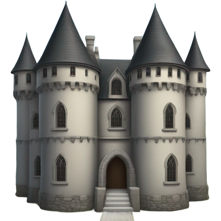 gothic castle in black emoji