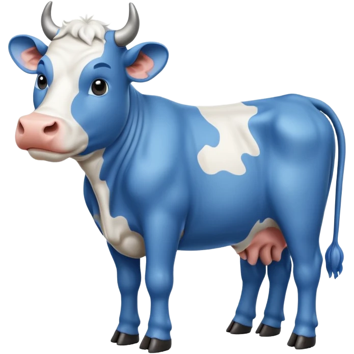 Dune vache blanc bleu belge emoji