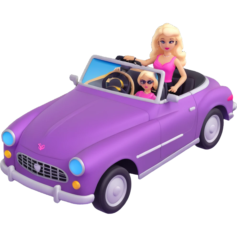Barbie convertible car emoji