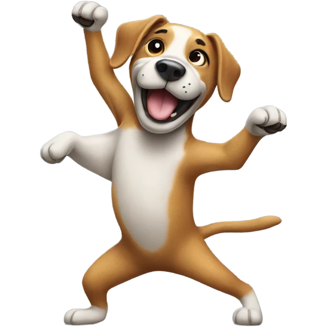 Dog dancing  emoji