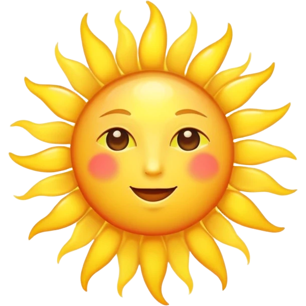 Sun with a heart in it emoji