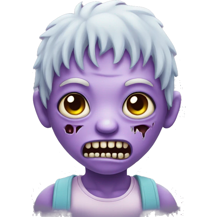 Cute kawaii pastel zombie  emoji