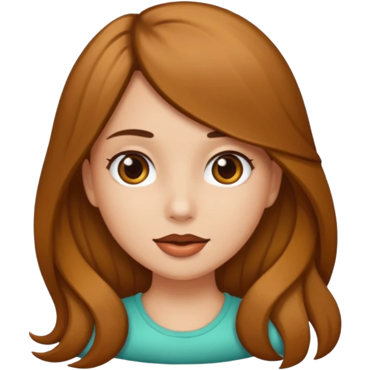 Una chica con cabello largo y lacio emoji