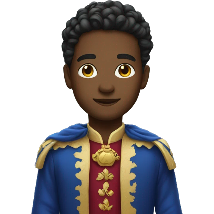 My son wearing royal cloth emoji