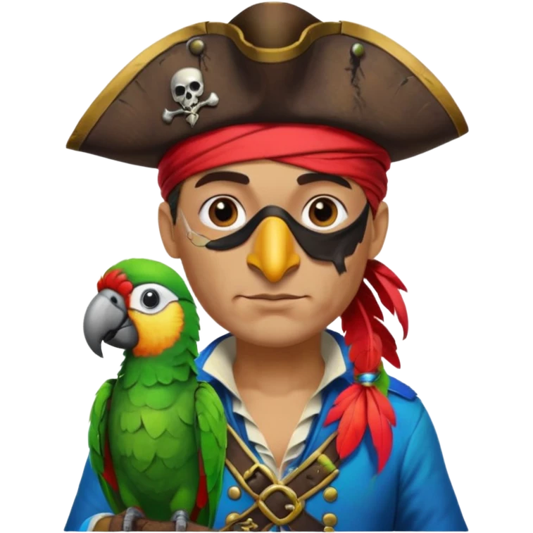 pirate and parrot emoji