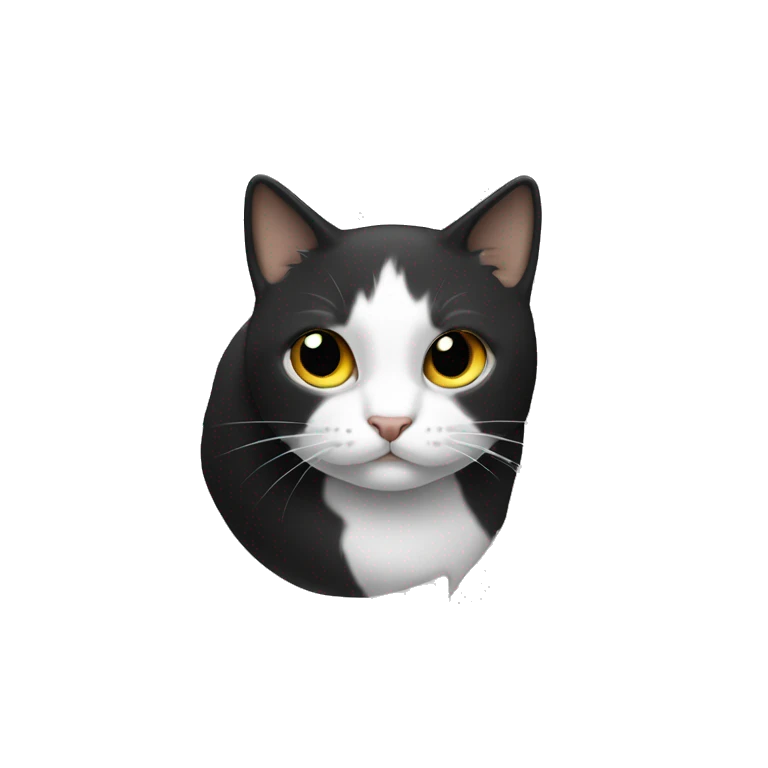 Gato blanco y negro emoji