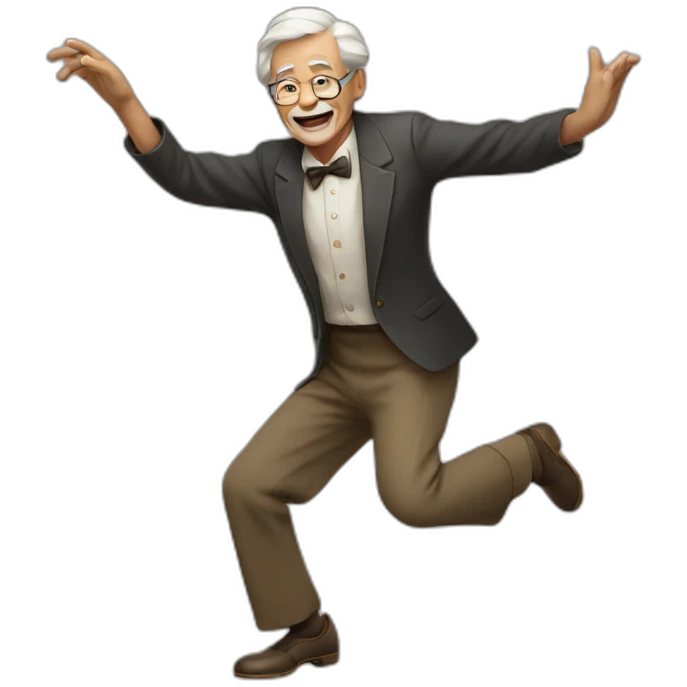 An old man dancing emoji