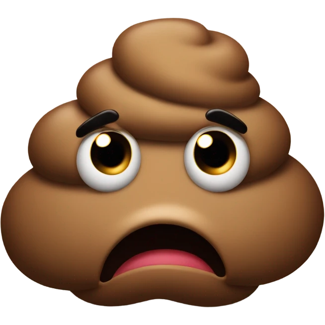 sad poop emoji