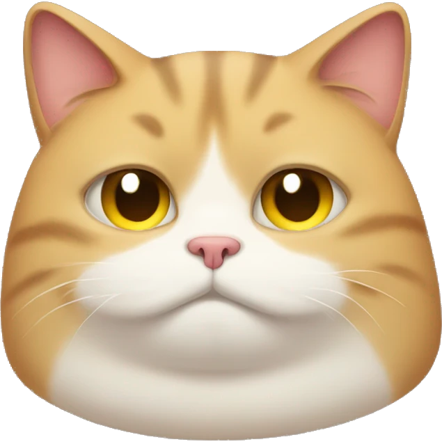 Sad fat cat emoji