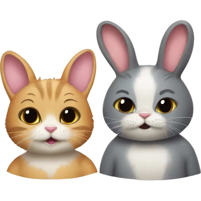 Bunny and Cat emoji