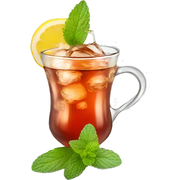 turkish tea with mint emoji