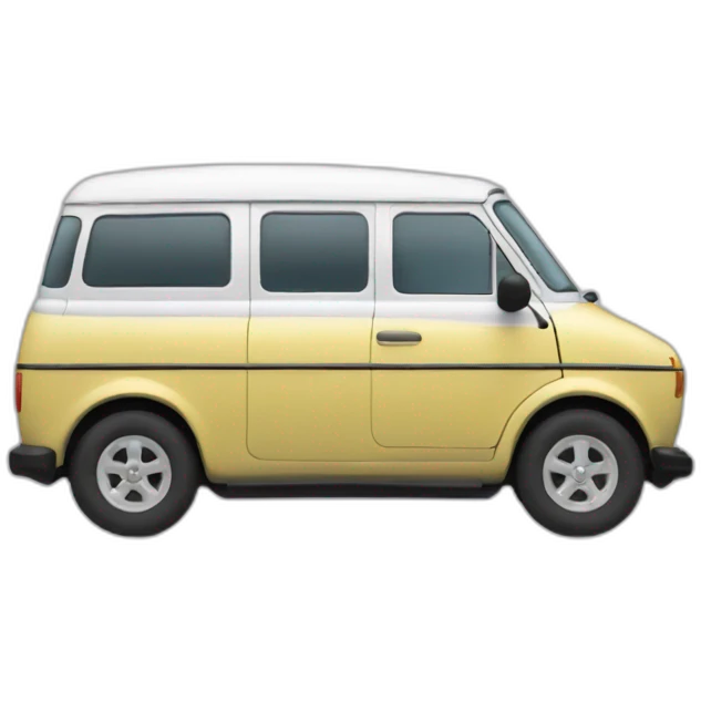 Mini van with “Out ‘N About” logo emoji