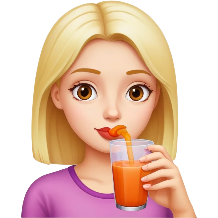 girl drinking booba juice emoji