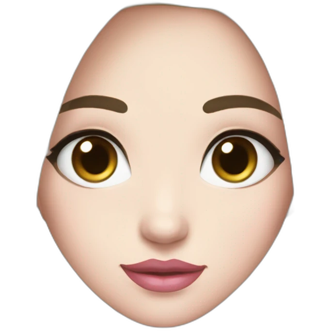Beautiful woman,Black hair,long hair,White skin,oval face,big eyes,Blackeyes,Pink lips,Chinese emoji