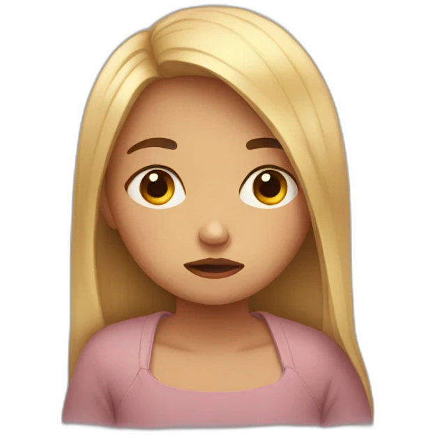 sad girl emoji