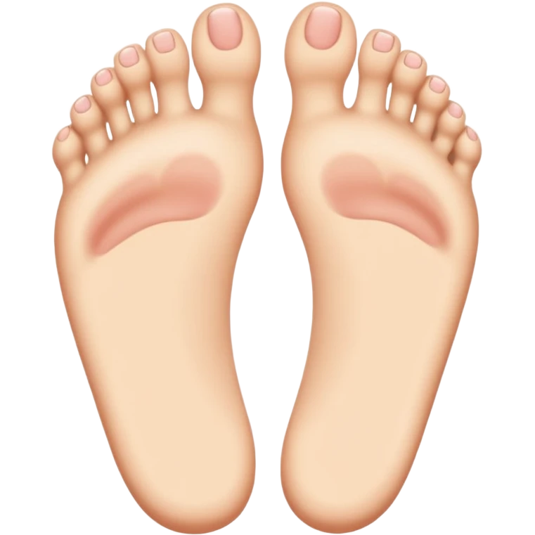 two large cartoon feet, one slightly in front of the other, emoji style emoji