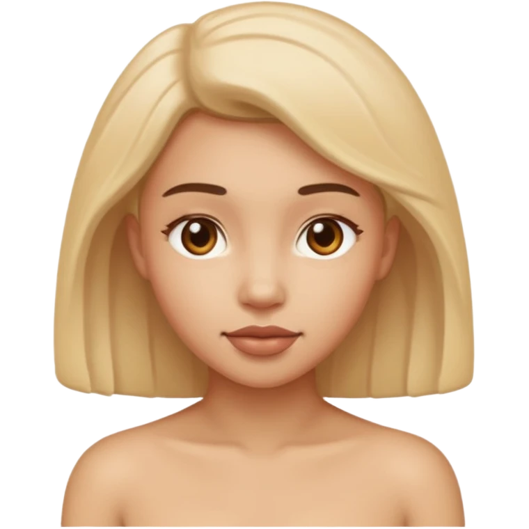 🧎🏻‍♀️‍➡️make her with no clothing emoji