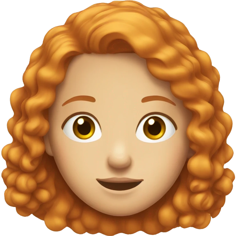 pretty ginger girl with brown eyes  emoji