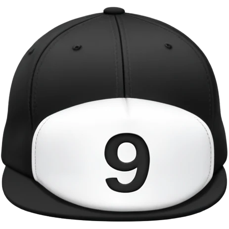 black cap with number “9” on it emoji