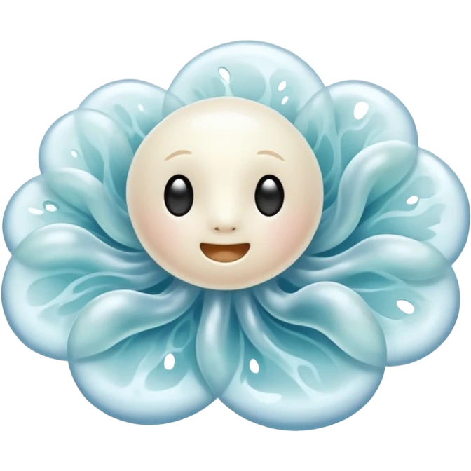 A floating creature that sings by pushing air through hollow chambers in its body like a living wind instrument. Its tone shifts as it drifts higher or lower. emoji