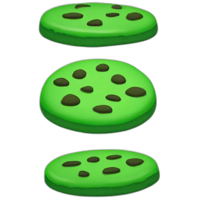 Green cookie emoji