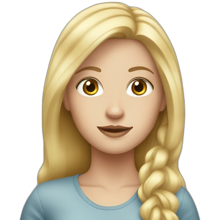 White girl with blond hair emoji