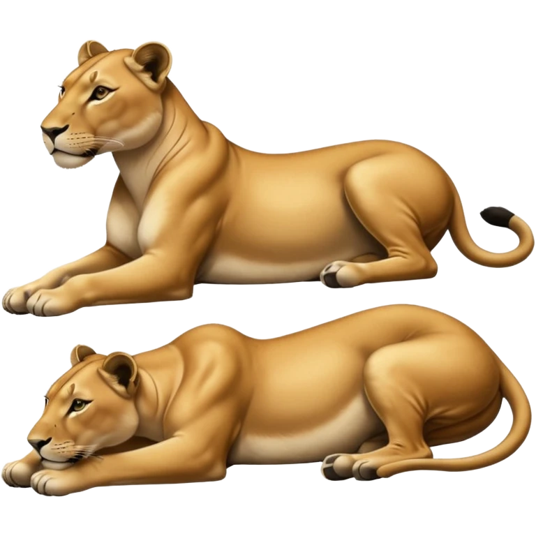 a lioness's silhouette laying down emoji