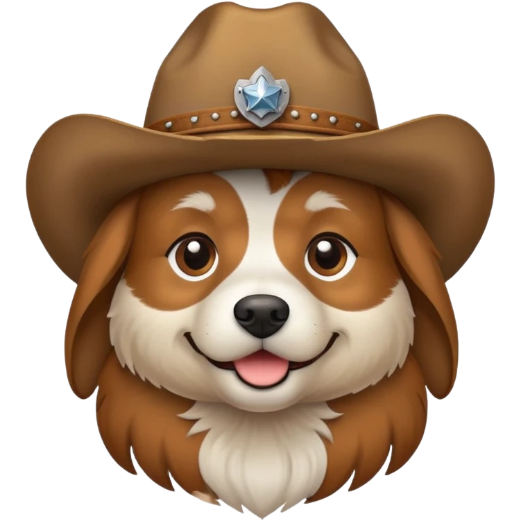 Dog wearing a cowboy hat emoji
