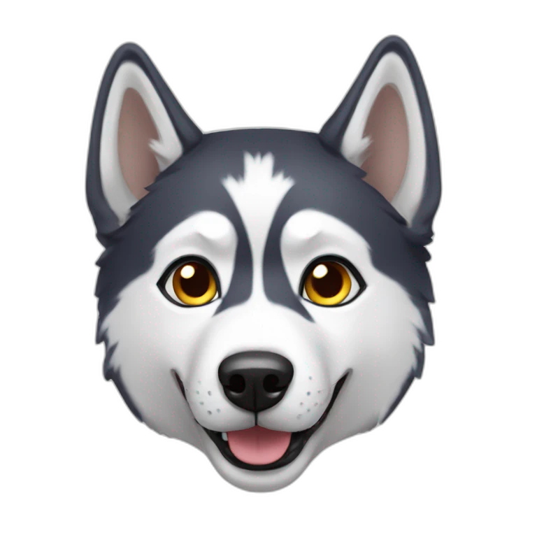 Husky dog emoji