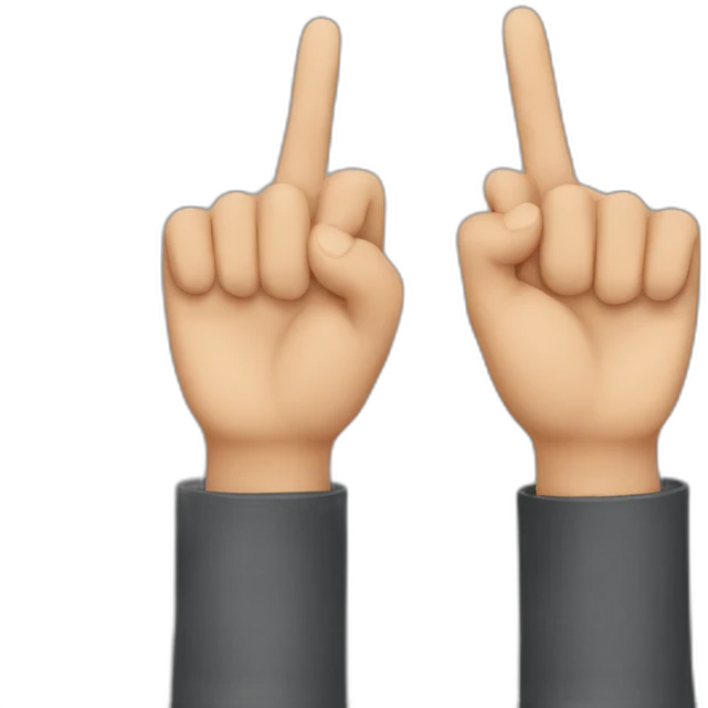 2 people touching index fingers emoji