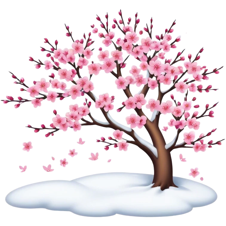 Cherry blossom snow wallpaper emoji