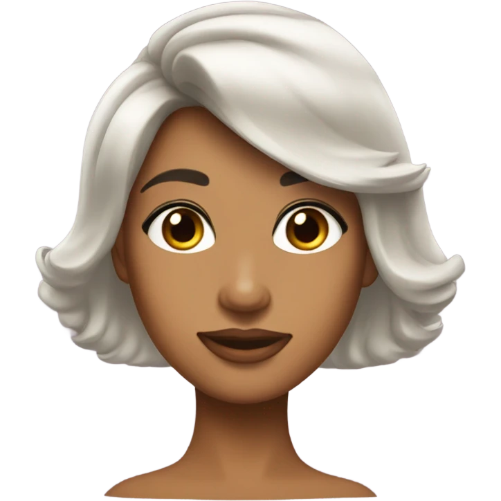 Morena con pelo liso emoji