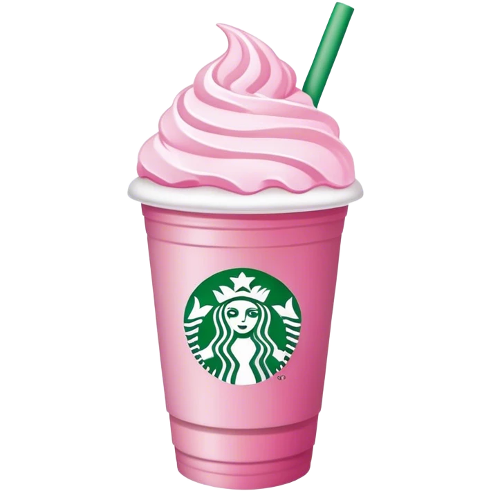 starbucks cup pink drink with cold foam emoji