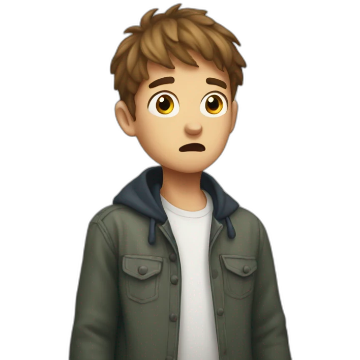 Scareing boy emoji