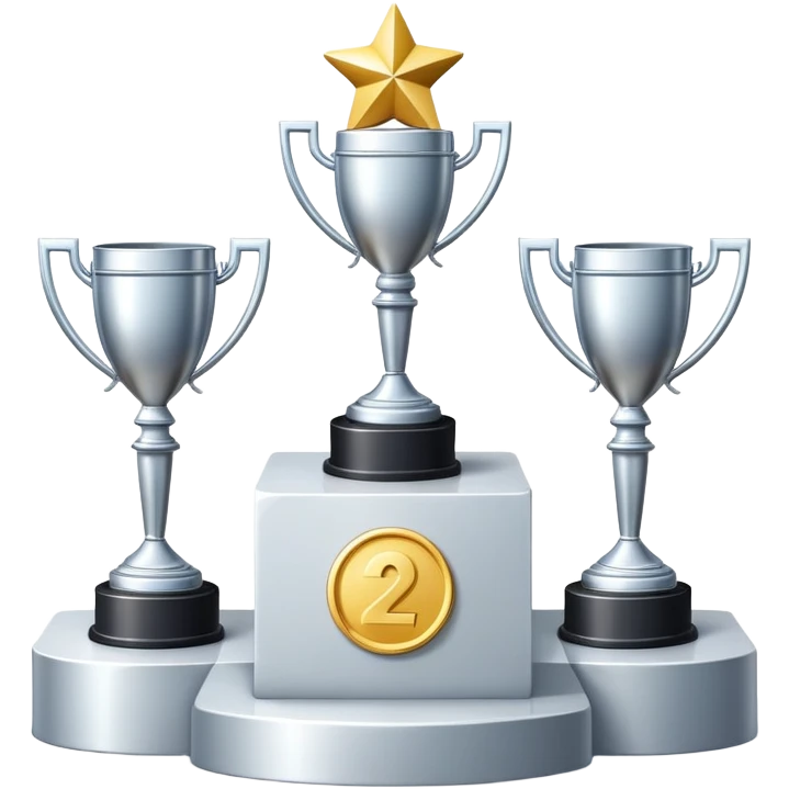 racing victory podium with three places for winners emoji