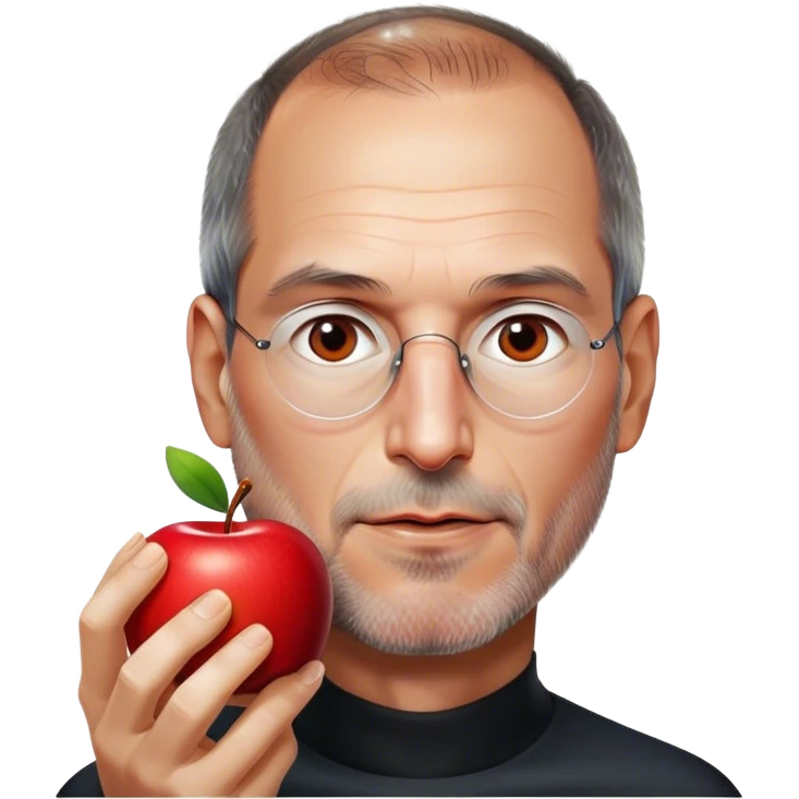 Steve Jops eat apple emoji