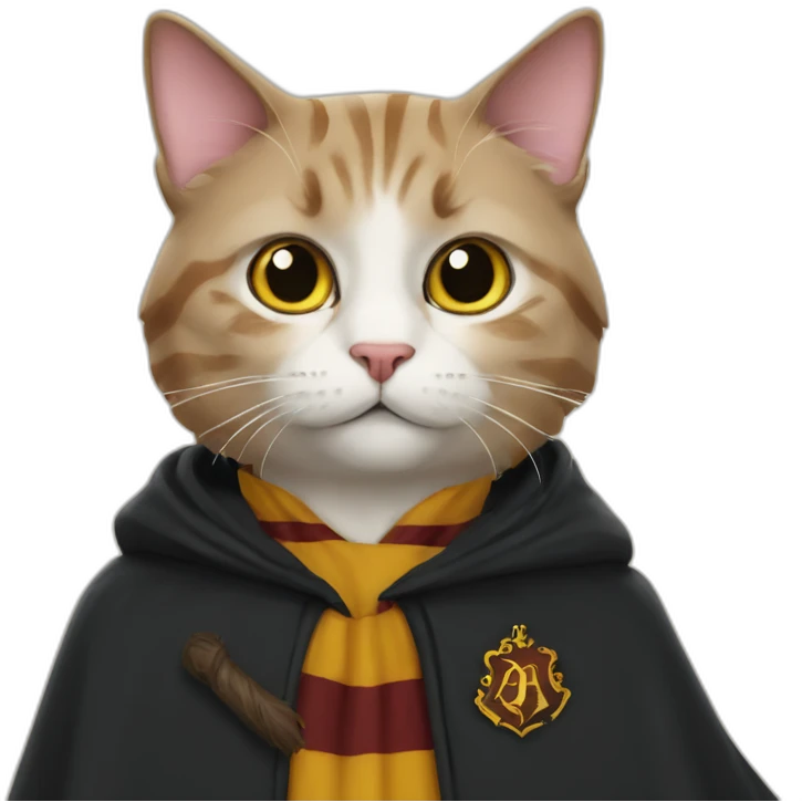 cat in a harry potter costume emoji