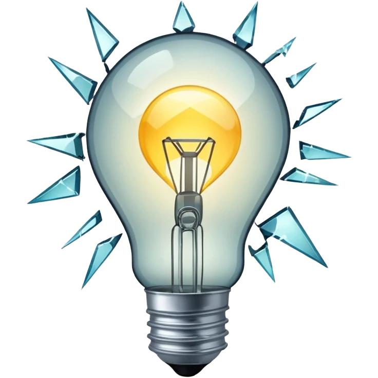 zerbrochene Glühbirne emoji