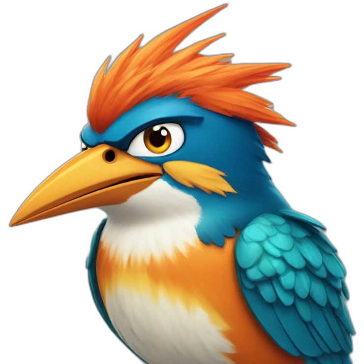 kingfisher angrybird character smile emoji