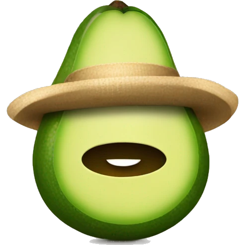 AVOCADO WITH HAT emoji