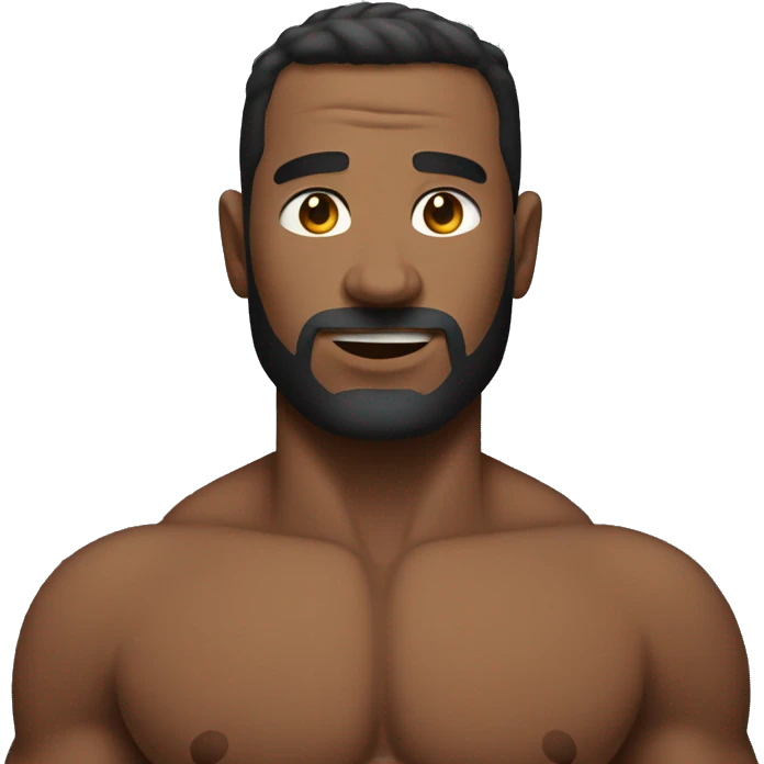 Strong man with no shirt on emoji